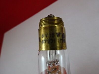 MICROSCOPE PART ZEISS GERMANY LAMP BULB 6V 15W 67271 POLMI OPTICS AS IS #T2-B-08