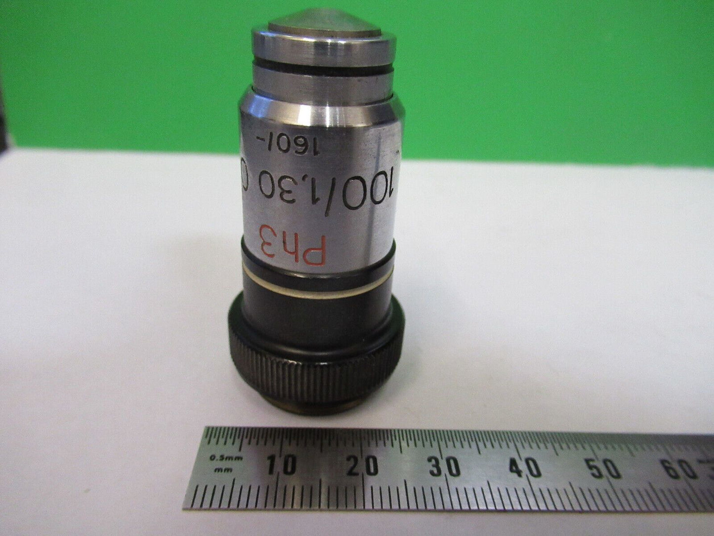 ZEISS WINKEL OBJECTIVE PHASE 100X /160 LENS MICROSCOPE PART AS PICTURED W4-A-45