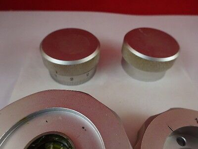 WILD SWISS M12 KNOBS SET MICROSCOPE PART AS IS &V7-A-09