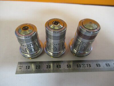 LOT SPENCER OBJECTIVE 10X 43X 97X MICROSCOPE PART OPTICS AS PICTURED AO #P4-A-23