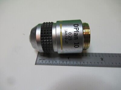 OLYMPUS OBJECTIVE DPLAN 10X /160 OPTICS MICROSCOPE PART AS PICTURED &18-B-11