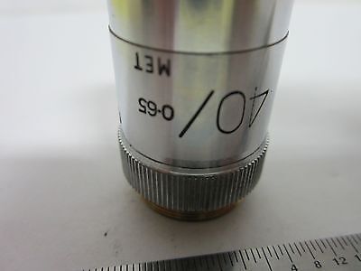 MICROSCOPE OBJECTIVE VICKERS UK ENGLAND 40X MET METALLOGRAPH OPTICS BIN#G5-23