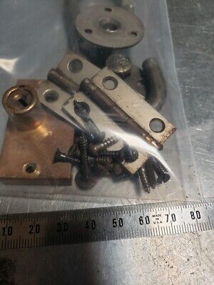 ANTIQUE BAUSCH LOMB LOCK WITHOUT KEY PARTS MICROSCOPE WOOD BOX #Q1-FT-91