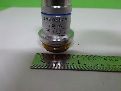 MICROSCOPE PART OBJECTIVE LWD 20X ACHROMAT AMERICAN OPTICS AS IS  BIN#W3-32