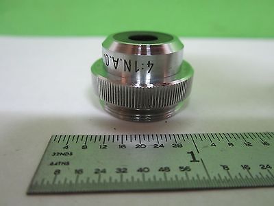 MICROSCOPE PART OBJECTIVE ROLYN GERMANY 4X OPTICS AS IS BIN#T5-33