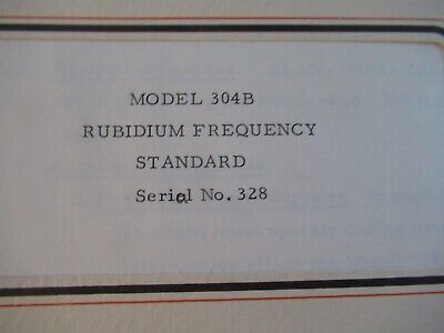 COLLECTABLE RARE TRACOR 304B RUBIDIUM FREQUENCY STANDARD MANUAL &BIBLI