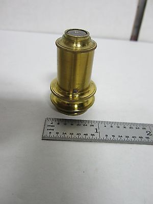 MICROSCOPE PART VINTAGE BRASS OBJECTIVE  LONDON STEWARD BIN#R6-03