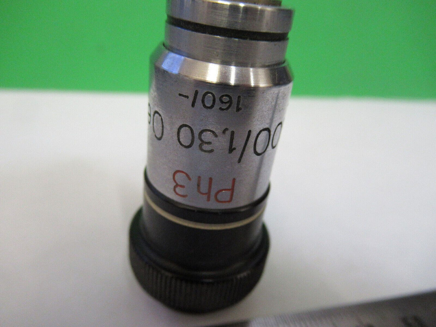 ZEISS WINKEL OBJECTIVE PHASE 100X /160 LENS MICROSCOPE PART AS PICTURED W4-A-45