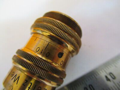 ANTIQUE BRASS LEITZ OBJECTIVE RARE APO LENS MICROSCOPE PART AS PICTURED 8Y-A-112