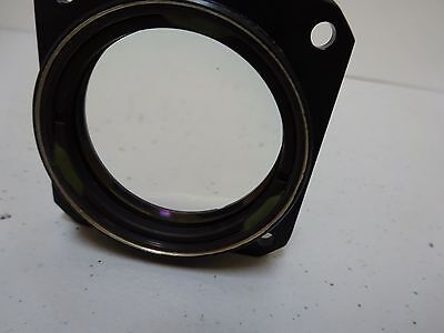 OPTICAL LARGE MOUNTED MIL SPEC CONVEX LENS LASER OPTICS AS IS BIN#D7-E-06