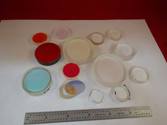 FOR PARTS OPTICS LOT [some blemishes, scratches, etc] LENSES FLAT AS IS #Y6-A-16