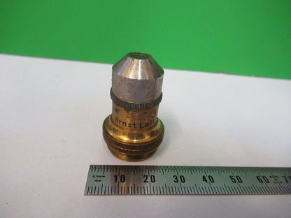 ANTIQUE ERNST LEITZ BRASS OBJECTIVE "3" MICROSCOPE PART AS PICTURED &Z1-A-227