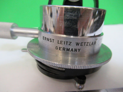 ERNST LEITZ WETZLAR CONDENSER + IRIS MICROSCOPE PART AS PICTURED &Z5-A-07