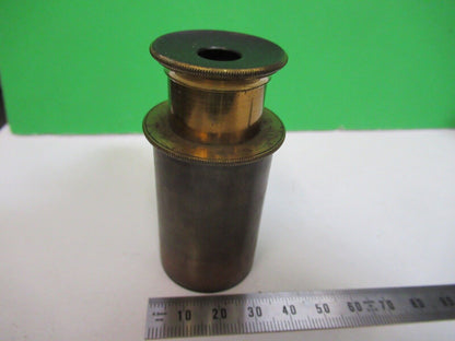 ANTIQUE BRASS OCULAR EYEPIECE LENS HENRY CROUCH UK MICROSCOPE PART F8-B-29