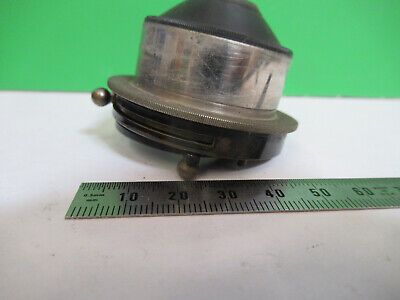 CONDENSER + IRIS for ANTIQUE ERNST LEITZ MICROSCOPE PART AS PICTURED &Q9-A-27