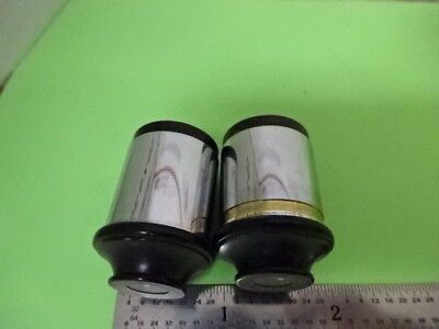 ANTIQUE PAIR SPENCER 10 10X EYEPIECE MICROSCOPE PART OPTICS AS PICTURED &5-A-17