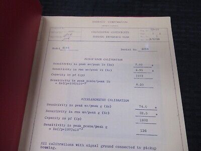 ENDEVCO VINTAGE INSTRUCTIONS MANUAL 2110 IMPEDANCE HEAD AS PICTURED &50-FT-03