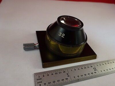 MICROSCOPE PART TESSAR BAUSCH LOMB CONDENSER LENS 32 mm OPTICS AS IS #Y7-H-96