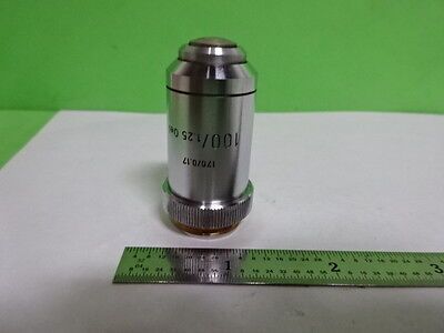 MICROSCOPE PART LEITZ GERMANY OBJECTIVE 100X OPTICS AS IS BIN#8M-C-16