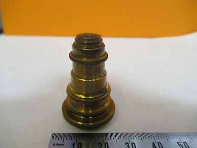 ANTIQUE BRASS OBJECTIVE VI SEIBERT 1860's MICROSCOPE PART AS PICTURED &F1-A-65