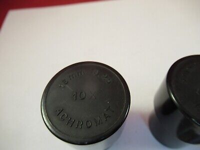 ANTIQUE BAUSCH LOMB LOT EMPTY OBJECTIVE PLASTIC CANS MICROSCOPE AS IS &Q5-A-59