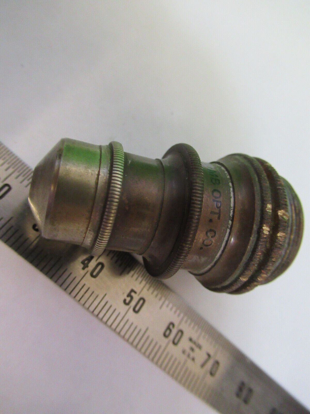 ANTIQUE BRASS OBJECTIVE BAUSCH LOMB  OPTICS MICROSCOPE as pictured &z1-a-204