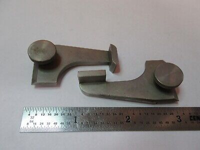 ANTIQUE LEITZ CLIPS PAIR MICROSCOPE PART AS PICTURED &7B-B-69