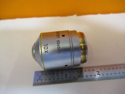 LEITZ LEICA OBJECTIVE HC PL 10X FLUOTAR OPTICS MICROSCOPE PART AS PIC &H8-B-09