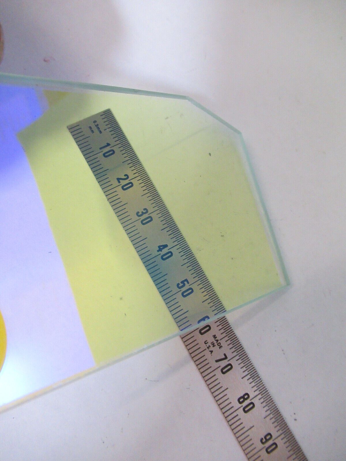 OPTICAL COATED GLASS PLATE DICHROIC LASER OPTICS AS PICTURED #Z8-A-16