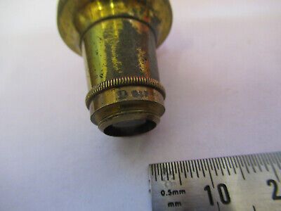 ANTIQUE BRASS C. ZEISS GERMANY OBJECTIVE MICROSCOPE PART AS PICTURED &87-FT-35