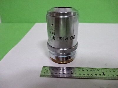 MICROSCOPE PART NIKON JAPAN BF DF  OBJECTIVE BD 40X OPTICS AS IS B#AI-09