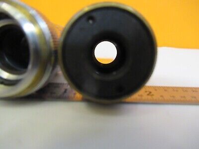 LOT 2 EA OBJECTIVE 10X 40X JAPAN OPTICS MICROSCOPE PART as pictured &A4-FT-92