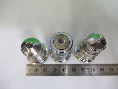 LOT SPENCER OBJECTIVE 10X 44X 95X MICROSCOPE PART OPTICS AS PICTURED AO Z6-A-105