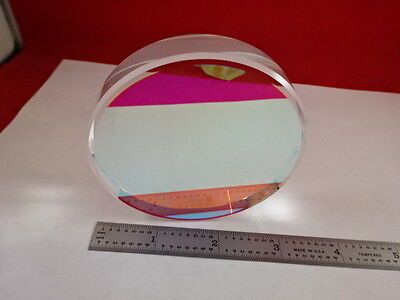 FLAT FUSED SILICA 3" dia DICHROIC OPTICAL MIL SPEC OPTICS AS PICTURED &C5-E-97