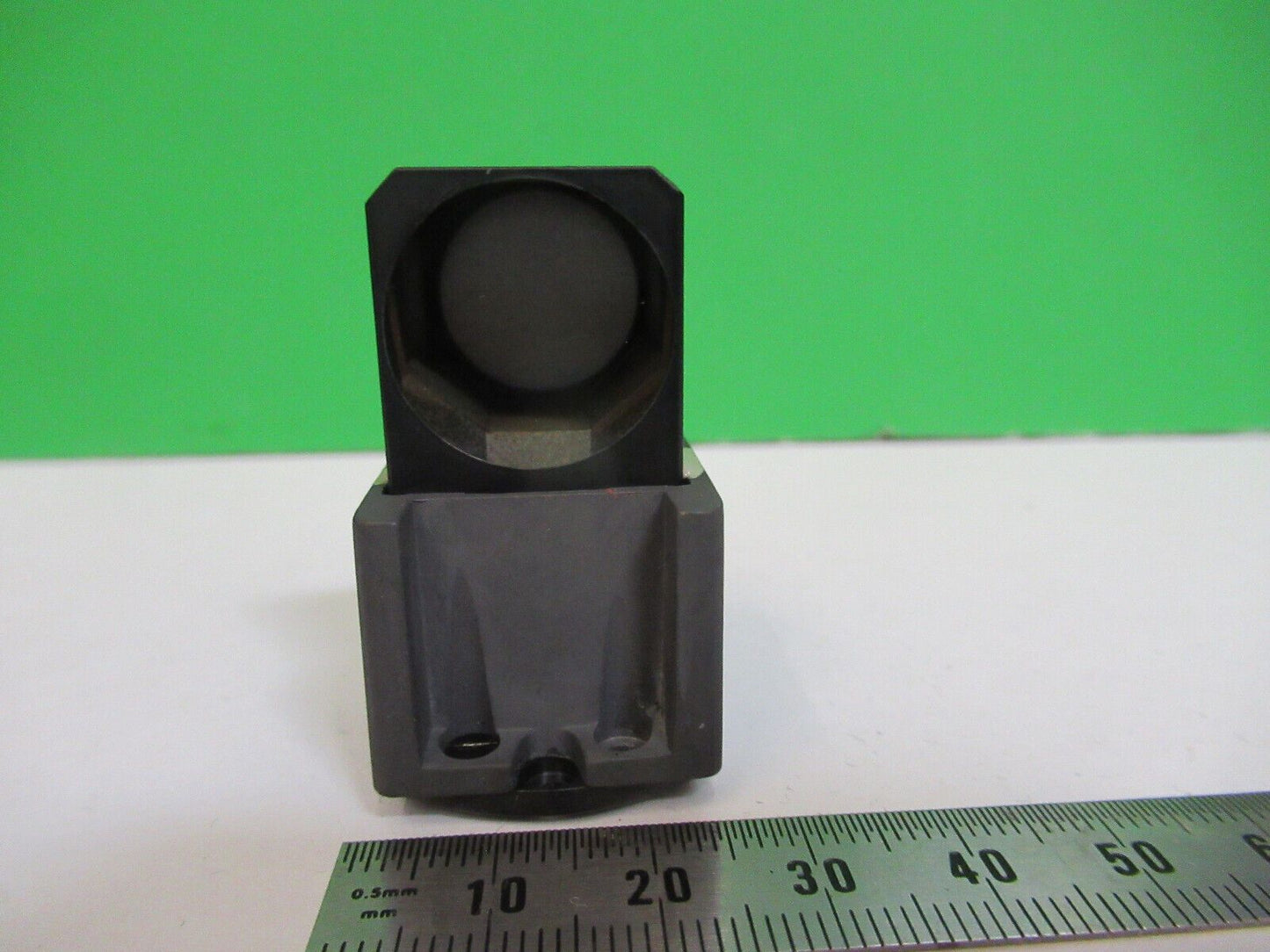 MICROSCOPE PART ZEISS GLASS PRISM HEAD OPTICS AS PICTURED BIN#H2-A-15