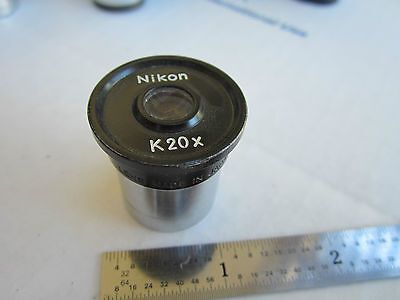 OPTICAL MICROSCOPE PART EYEPIECE NIKON JAPAN K20X  OPTICS DWR#02