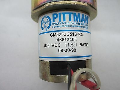 PITTMAN MOTOR 11.5:1 RATIO 38.3VDC FOR MICROSCOPE PRECISION POSITIONING BN#L6-02