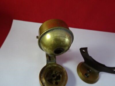 ANTIQUE 1880's BRASS BAUSCH LOMB CONDENSER HOLDER MICROSCOPE PART AS PIC &95-60