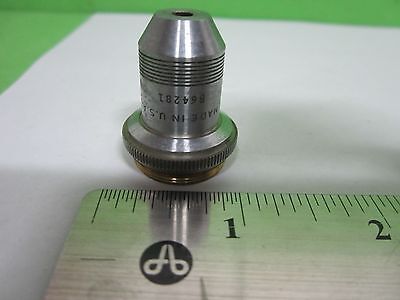 MICROSCOPE PART OBJECTIVE SPENCER 10X OPTICS AS IS BIN#65-56