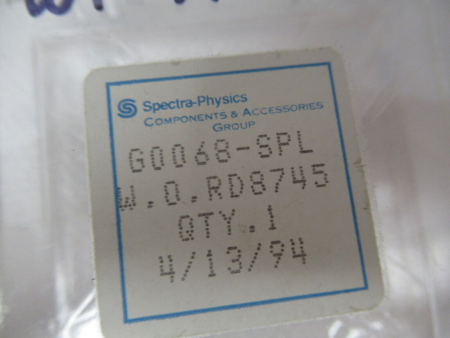 SPECTRA PHYSICS G0068-SPL COATED LENS OUTPUT LASER OPTICS AS PICTURED W1-A-71