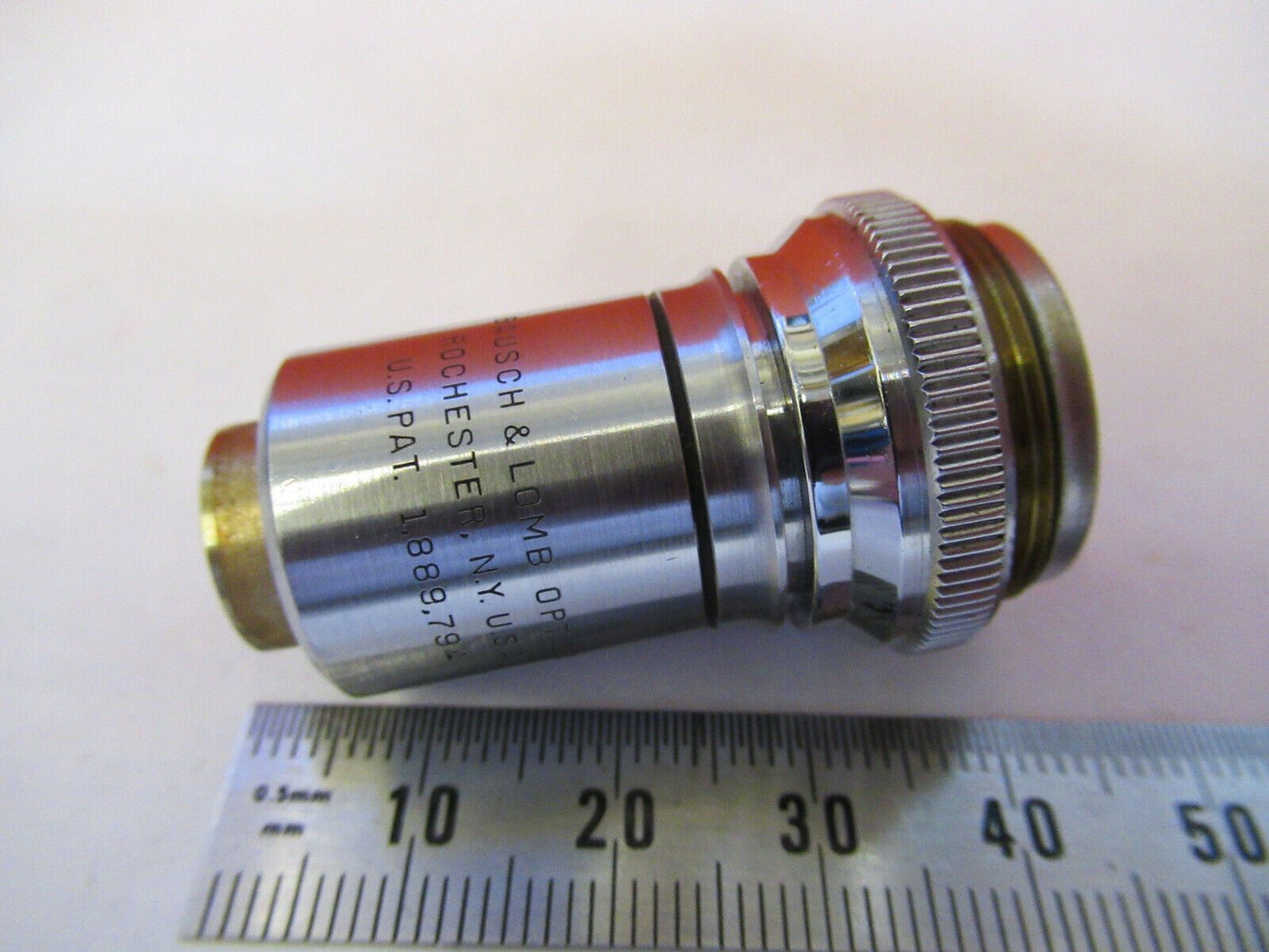 BAUSCH LOMB 6mm OBJECTIVE LENS MICROSCOPE PART AS PICTURED &8Z-A-19