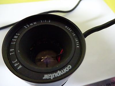 MICROSCOPE PART OPTICAL COMPUTAR 25 mm TV LENS CAMERA OPTICS AS IS BIN#P7-13