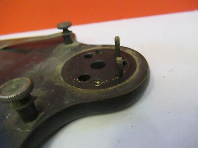 FOR PARTS ANTIQUE BRASS BAUSCH LOMB STAGE MICROSCOPE PART AS PICTURED &A7-B-20