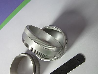 OPTICAL MICROSCOPE OLYMPUS JAPAN LOT 3 EA ALUMINUM RINGS FOR OPTICS BIN#C3-96-01