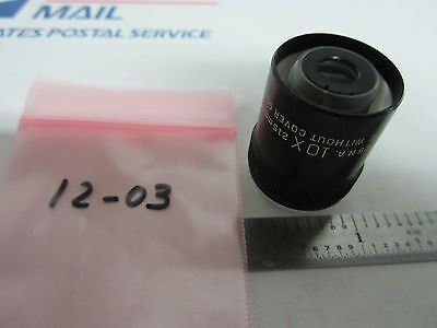 MICROSCOPE OBJECTIVE BAUSCH LOMB EPI 10X OPTICS #12-03 BIN#12