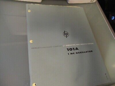 OLDTIMER HANDBUCH HP 101A QUARTZOSZILLATOR FREQUENZSTANDARD 1962 WIE ABGEBILDET