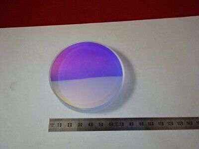 OPTICAL FLAT FUSED SILICA 3" DIA DICHROIC SPIEGEL 1/10 WELLENLASEROPTIK &amp;6-A-26