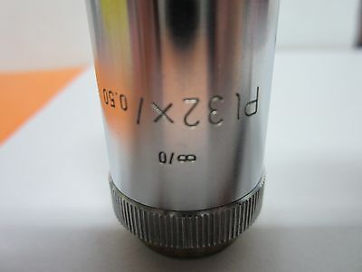 MICROSCOPE OBJECTIVE LEITZ WETZLAR PL 32X OPTICS BIN#B3-D-7