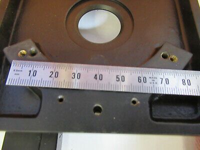 UNITRON JAPAN XY STAGE BRASS HEAVY TABLE MICROSCOPE PART AS PICTURED #P4-B-27