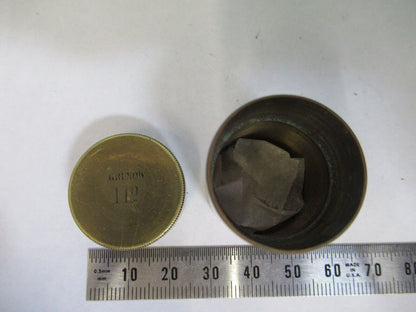 ANTIQUE BRASS GRUNOW RARE EMPTY OBJECTIVE CANISTER AS PICTURED &R9-B-07